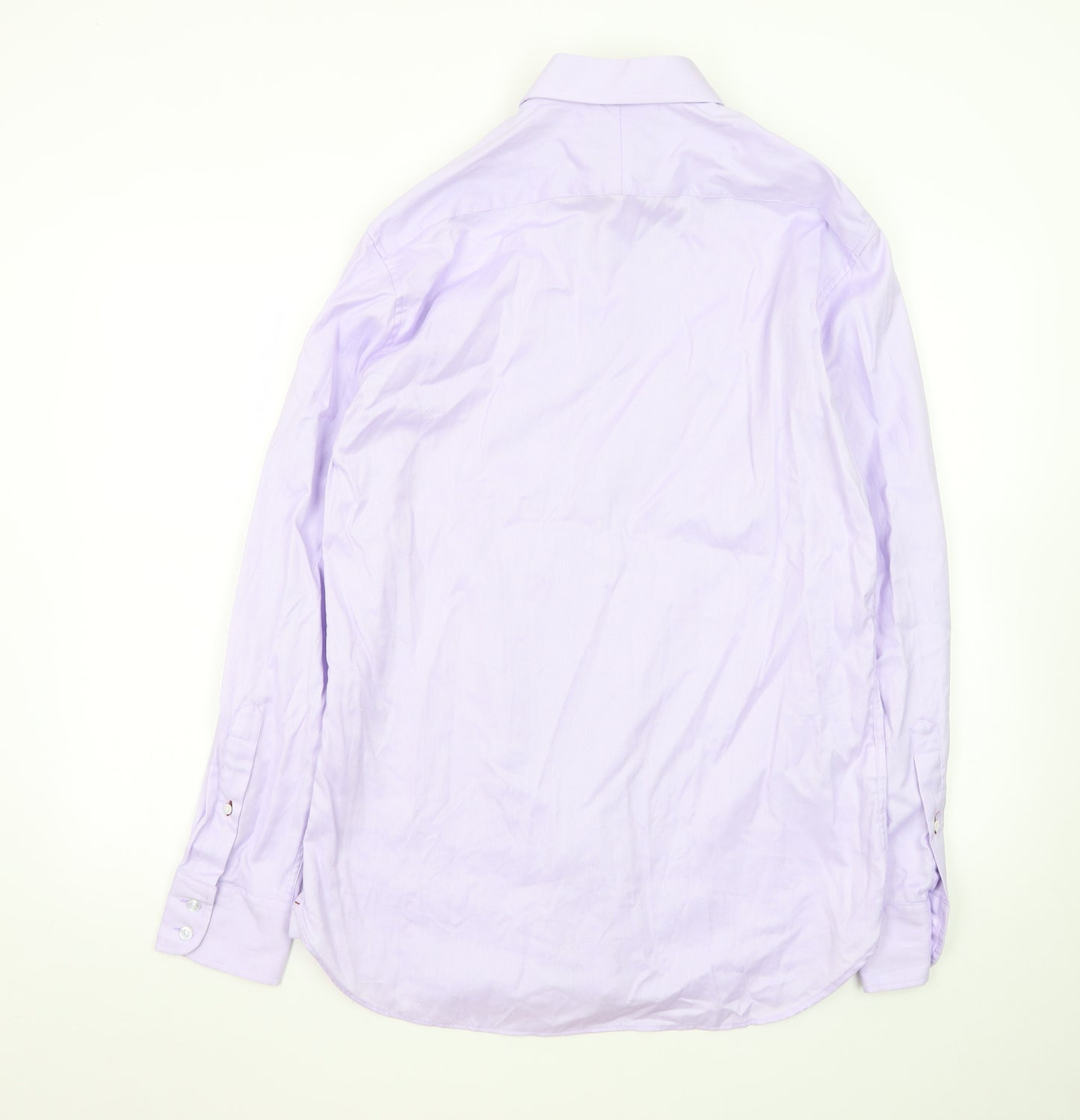 Marks and Spencer Men's Lilac Tailored Fit Dress Shirt 15.5in Superior Cotton