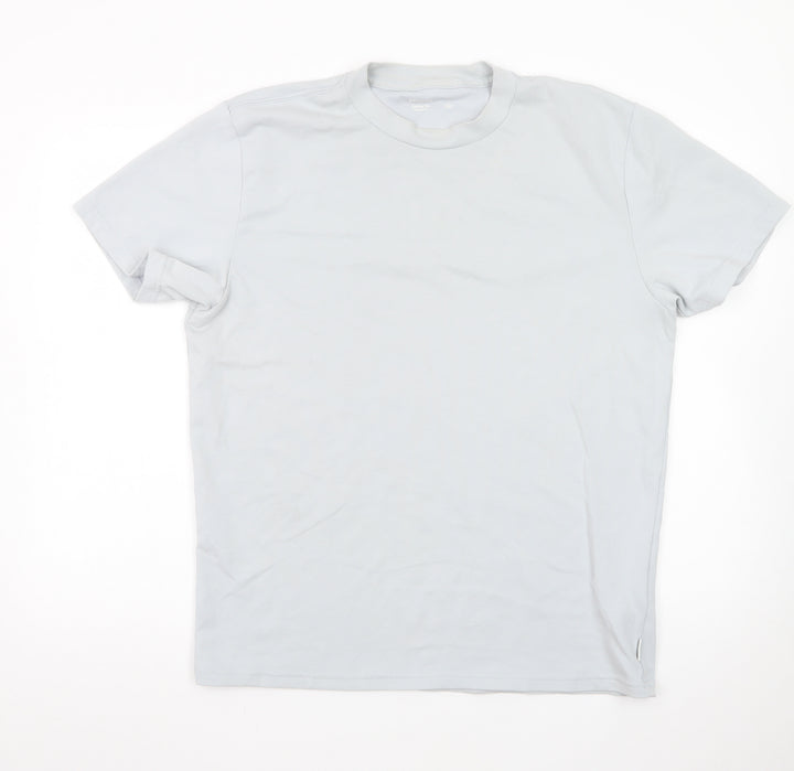 Hollister Men's Light Grey Cooling T-Shirt Relaxed Fit Size L