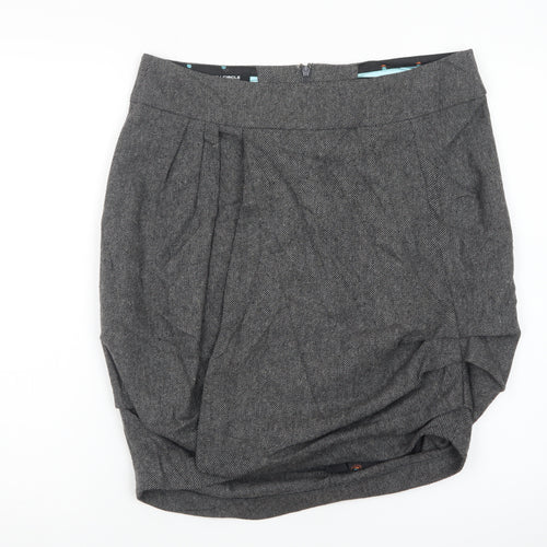 Fullcircle Women's Grey Tweed Bubble Hem Skirt Size 14