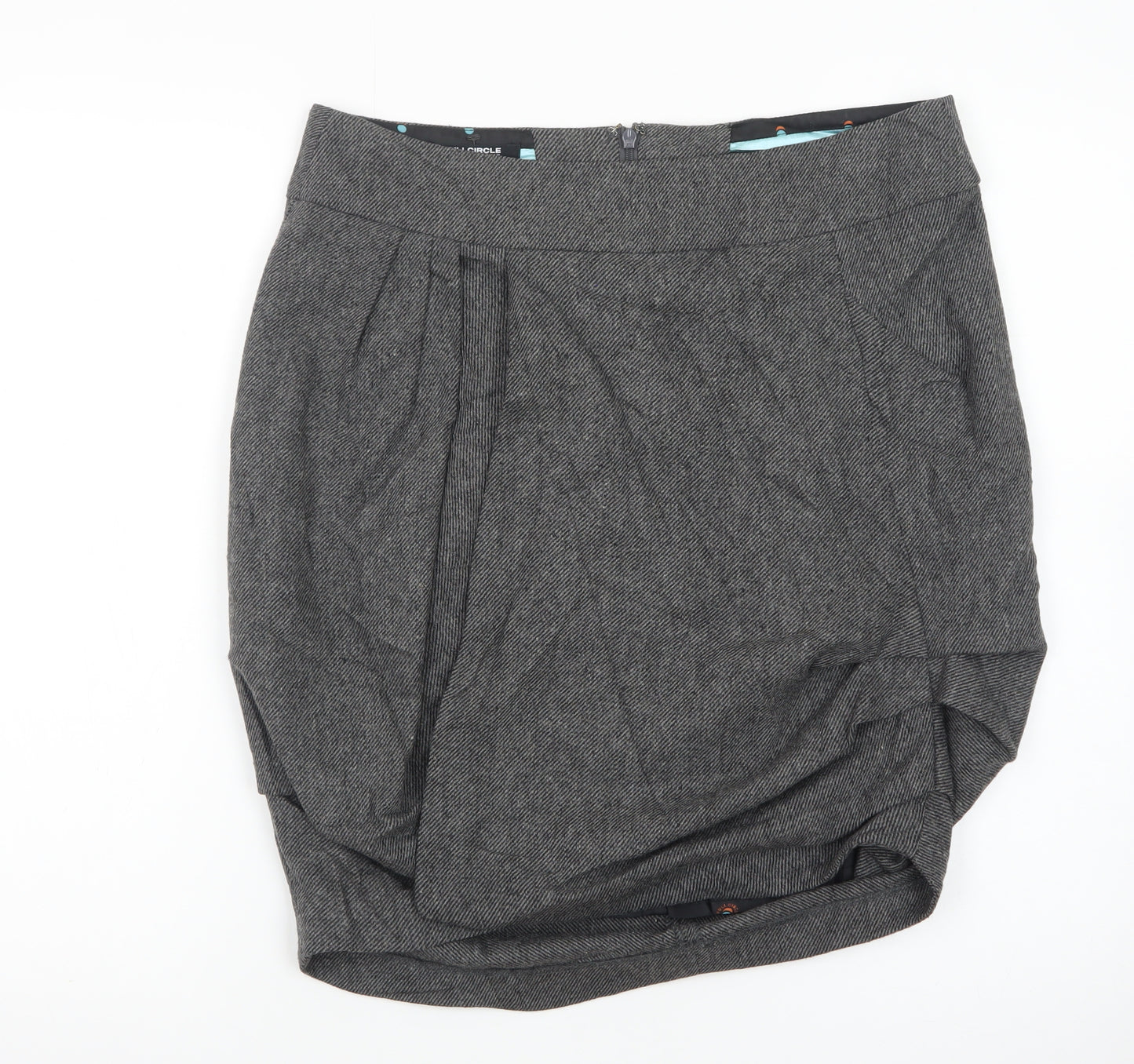 Fullcircle Women's Grey Tweed Bubble Hem Skirt Size 14