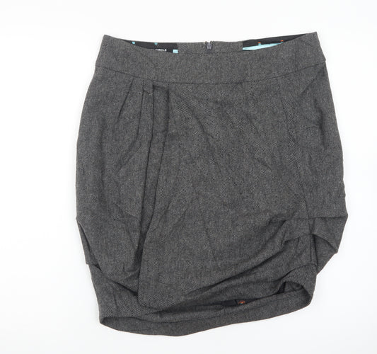 Fullcircle Women's Grey Tweed Bubble Hem Skirt Size 14