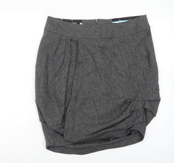 Fullcircle Women's Grey Tweed Bubble Hem Skirt Size 14