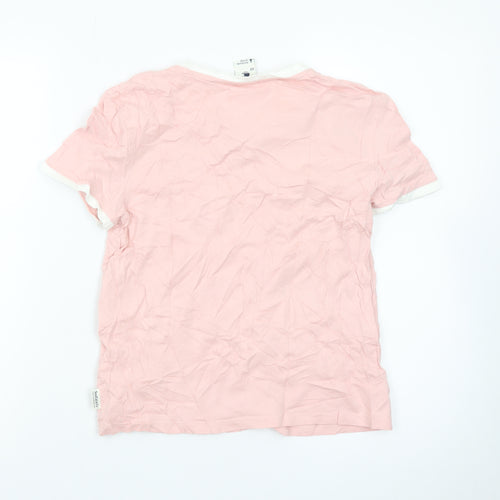 SoulCal & Co Women's Pink Ringer T-Shirt Size 12 Cotton Casual Top