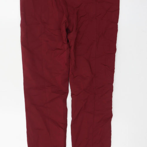 MNG Women Burgundy Slim Trousers Size 8 Cotton Blend