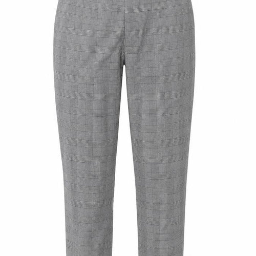Uniqlo Women's Grey Check Stretch Work Trousers Size 12