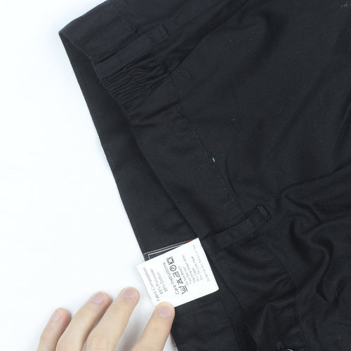 Knight Buck Men's Black Cargo Trousers Size 46 Regular Fit