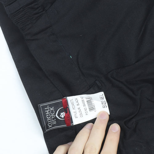 Knight Buck Men's Black Cargo Trousers Size 46 Regular Fit