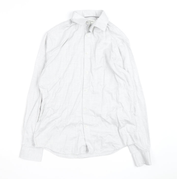 Marks and Spencer Autograph Men’s White Cotton Long Sleeve Shirt M