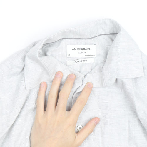 Marks and Spencer Autograph Men’s White Cotton Long Sleeve Shirt M