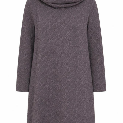 Sisley Women Brown Knit Cowl Neck Shift Dress Size M
