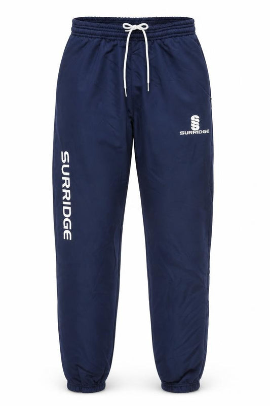 Surridge Men's Blue Track Pants M Regular Fit Quick Dry Activewear