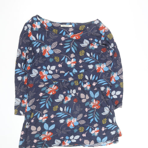 Lily Originals Women's Blue Floral Tunic Blouse Size 16