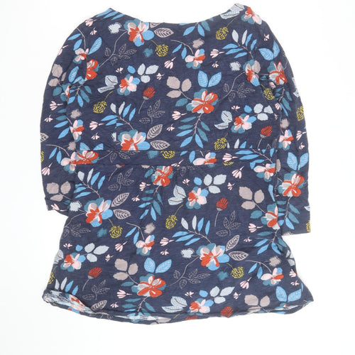 Lily Originals Women's Blue Floral Tunic Blouse Size 16