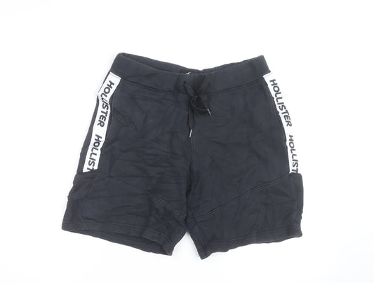Hollister Men’s Black Small Athletic Shorts with Logo Trim