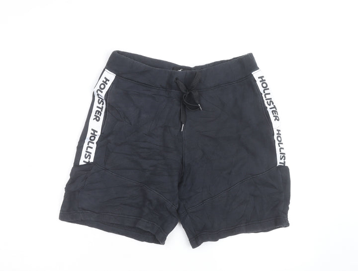 Hollister Men’s Black Small Athletic Shorts with Logo Trim