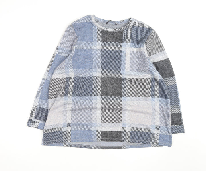Marks and Spencer Women's Multicoloured Check Pullover Jumper Size 20