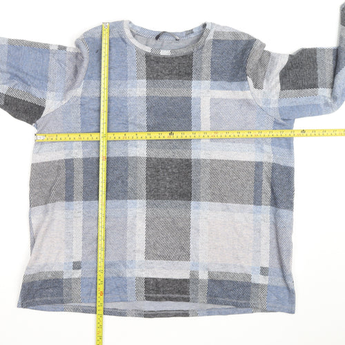 Marks and Spencer Women's Multicoloured Check Pullover Jumper Size 20