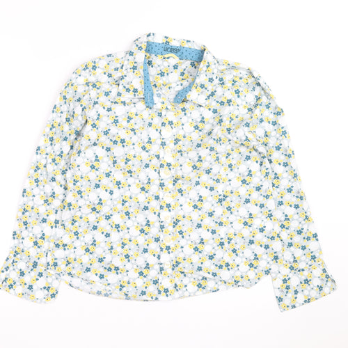 Hobbs Women's Multicoloured Floral Cotton Button-Up Shirt Size 12