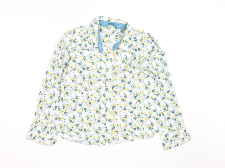 Hobbs Women's Multicoloured Floral Cotton Button-Up Shirt Size 12
