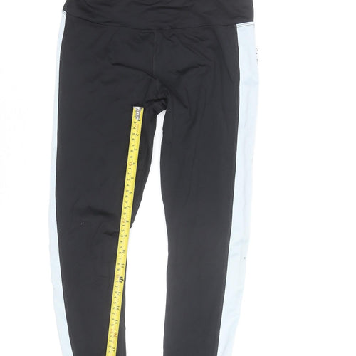 Forever 21 Women's Black Colourblock Leggings Size S Activewear