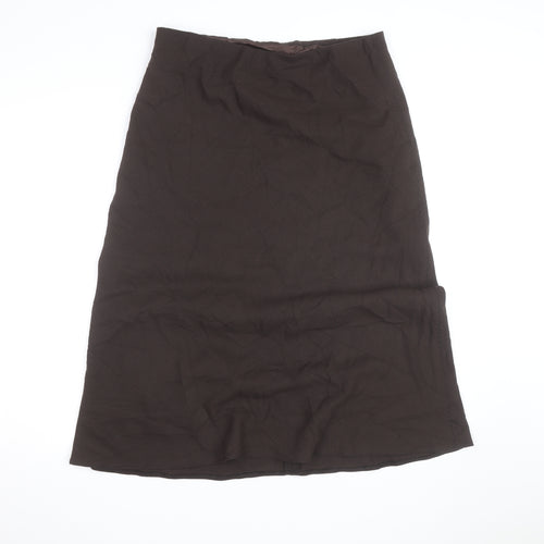 Marks and Spencer Women’s Brown Midi Pencil Skirt Size 16 Lined Workwear