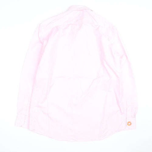 Marks and Spencer Men’s Pink Regular Fit Cotton Long Sleeve Shirt 16.5in