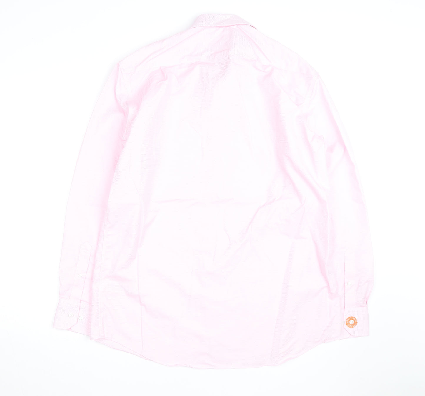 Marks and Spencer Men’s Pink Regular Fit Cotton Long Sleeve Shirt 16.5in
