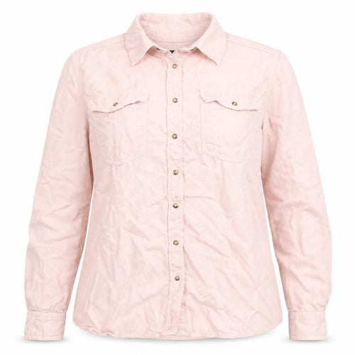 Marks and Spencer Womens Pink Size 12 Cotton Long Sleeve Button-Up Shirt