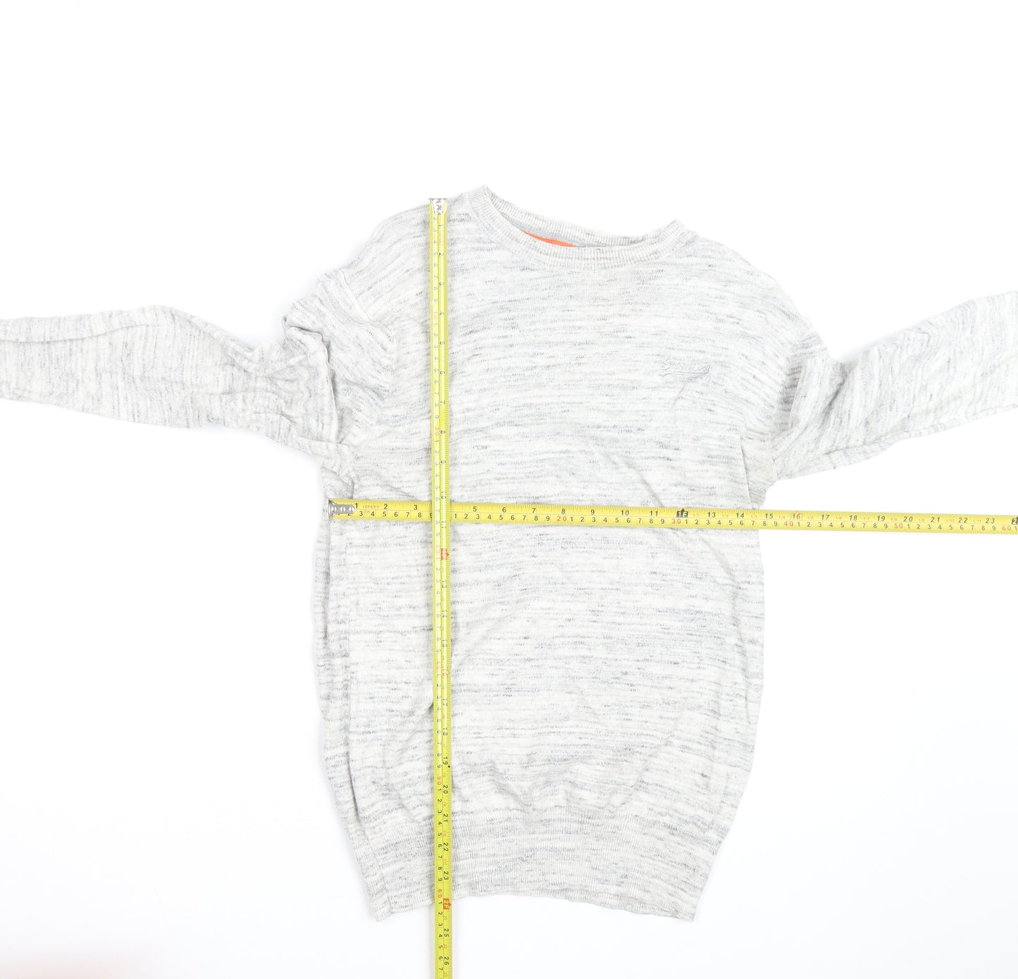 Superdry Men's Grey Small Crew Neck Pullover Jumper