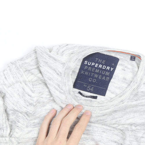 Superdry Men's Grey Small Crew Neck Pullover Jumper