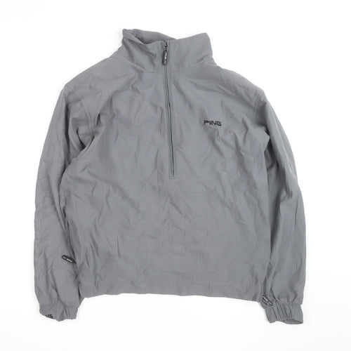 PING Men's Grey Small Windbreaker Golf Jacket Lightweight