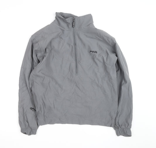 PING Men's Grey Small Windbreaker Golf Jacket Lightweight