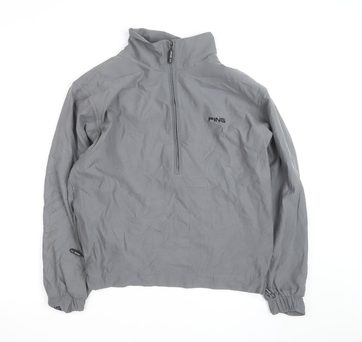PING Men's Grey Small Windbreaker Golf Jacket Lightweight