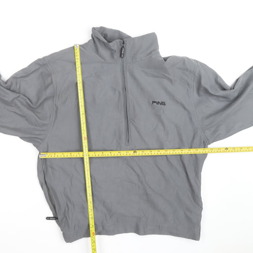 PING Men's Grey Small Windbreaker Golf Jacket Lightweight