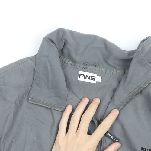 PING Men's Grey Small Windbreaker Golf Jacket Lightweight