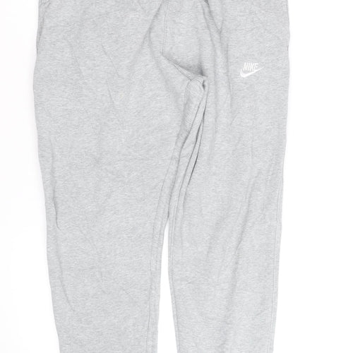 Nike Men's Grey Jogger Sweatpants L Regular Fit Activewear Trousers