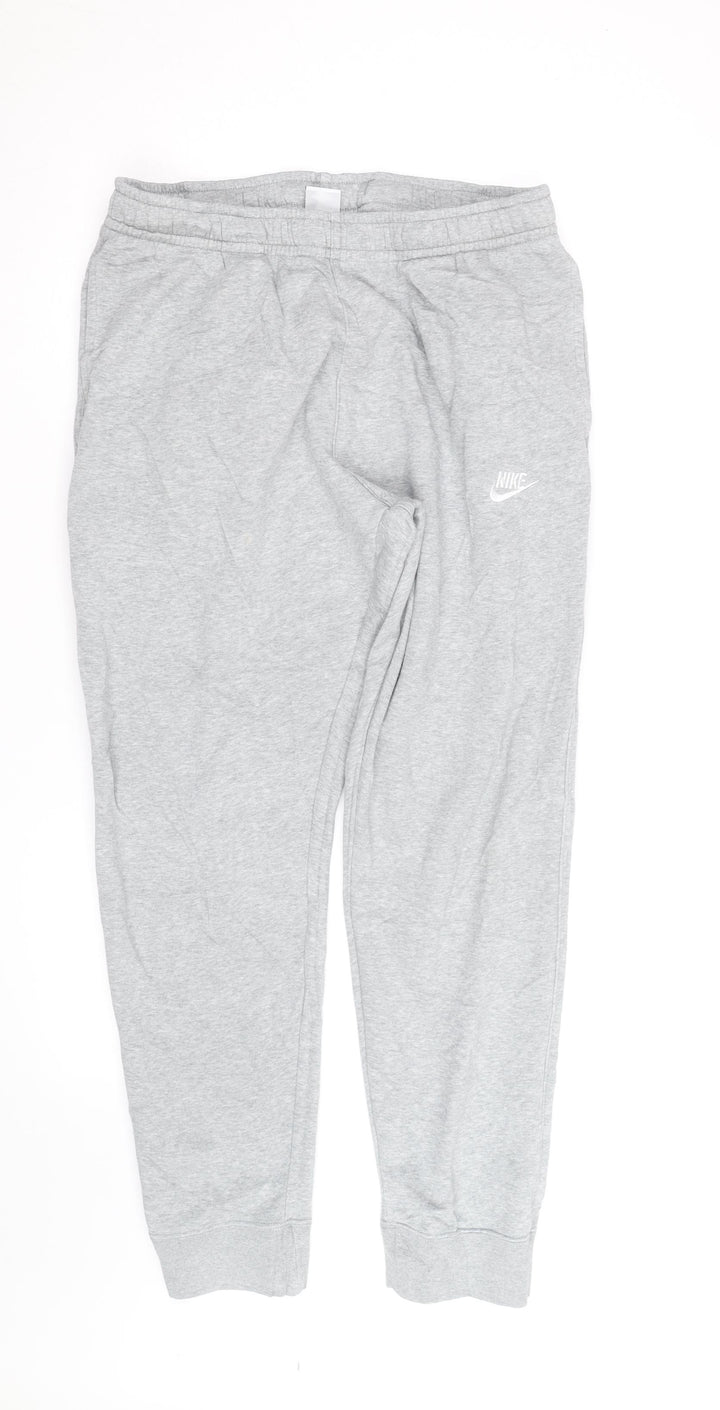 Nike Men's Grey Jogger Sweatpants L Regular Fit Activewear Trousers