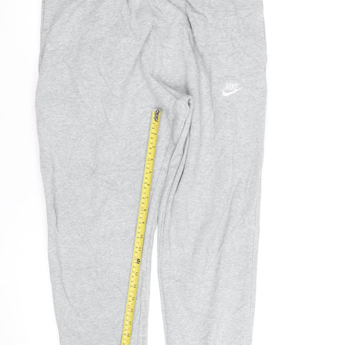 Nike Men's Grey Jogger Sweatpants L Regular Fit Activewear Trousers