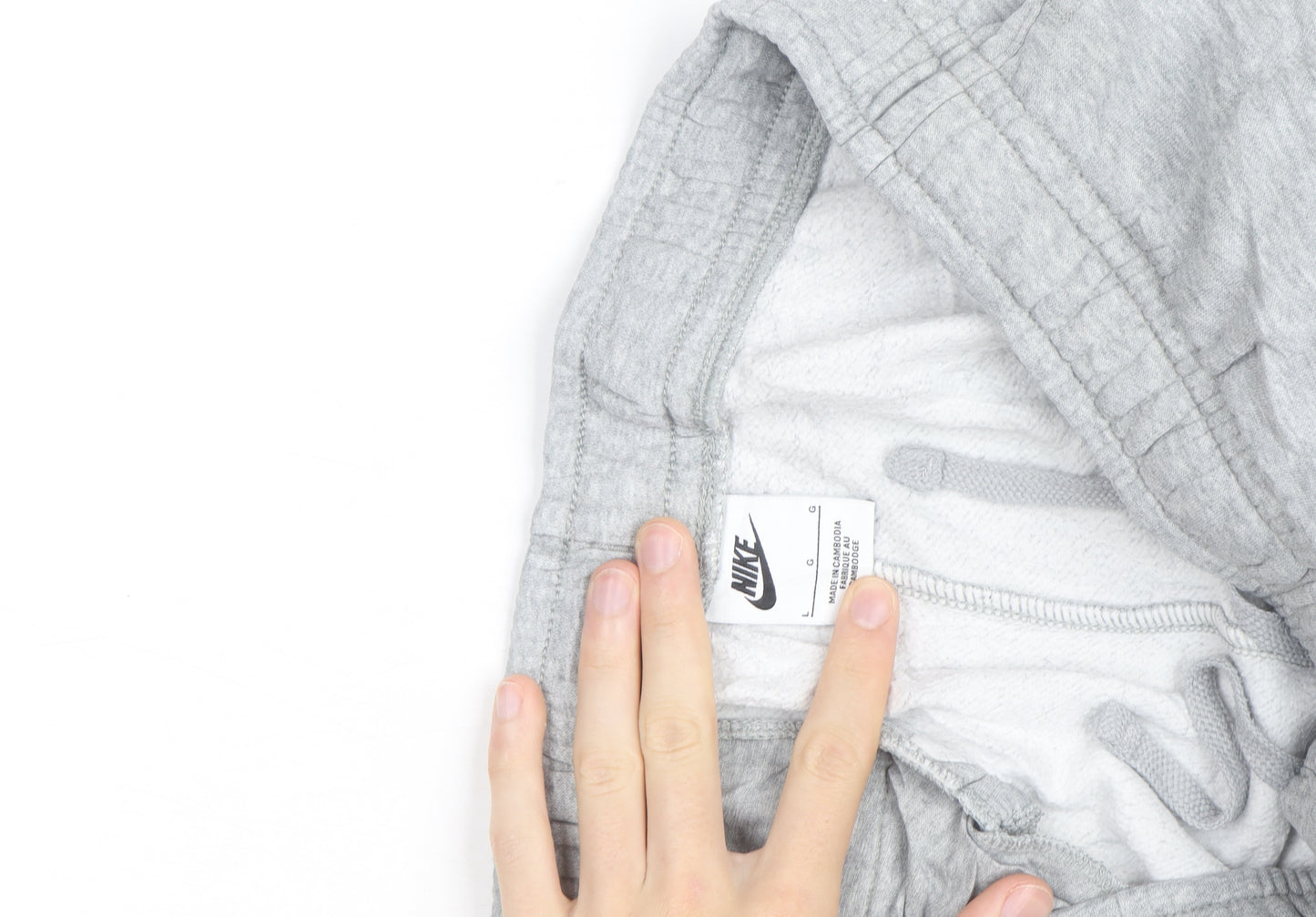 Nike Men's Grey Jogger Sweatpants L Regular Fit Activewear Trousers