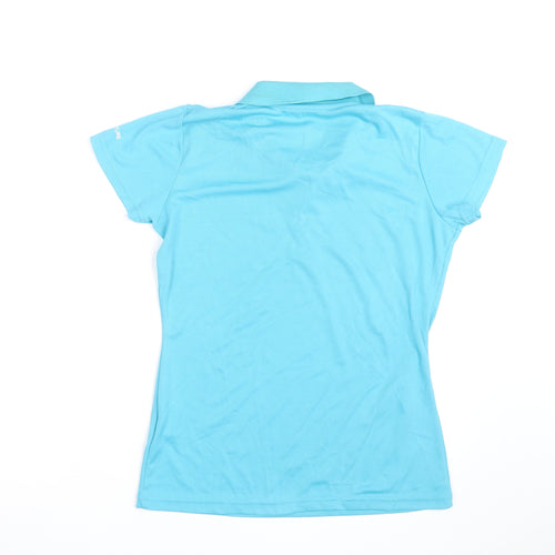Regatta Women Blue Polo Shirt Size 14 Lightweight Activewear Top