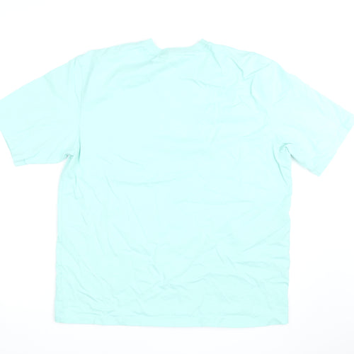 Adidas Womens Green Cotton Short Sleeve Basic T-Shirt M