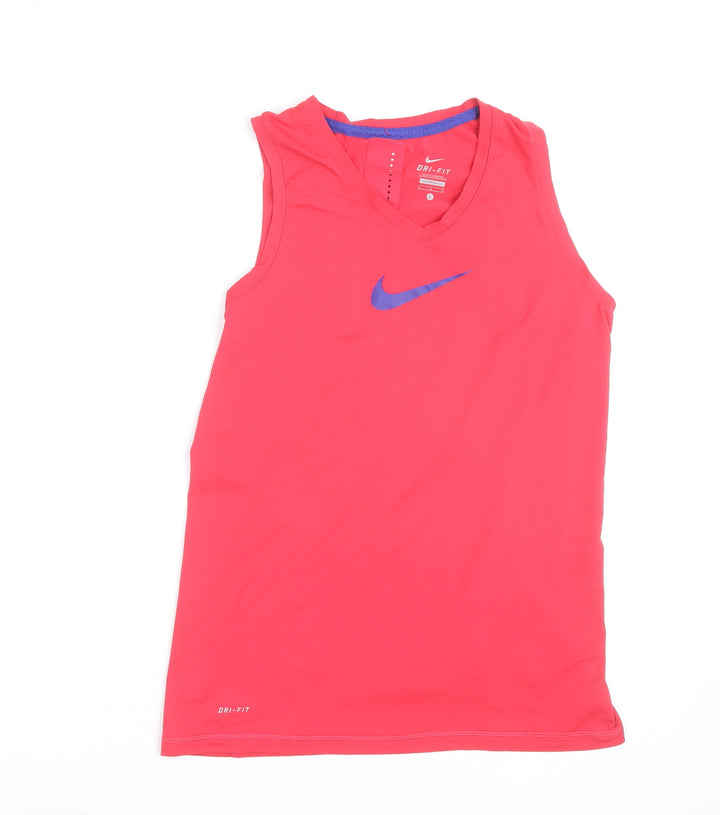 Nike Womens Pink Dri-FIT Sleeveless Tank Top Size L