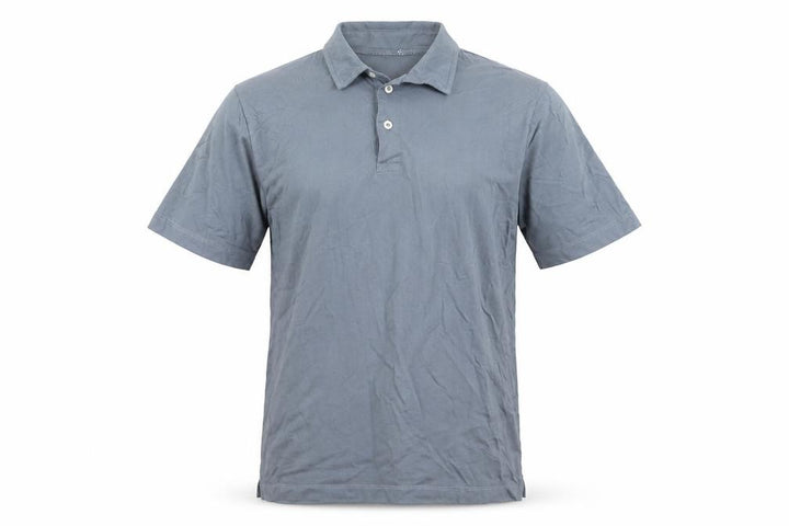 John Lewis Men’s Grey Cotton Polo Shirt Size M Short Sleeve Casual