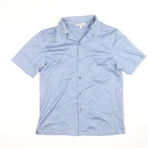 Marks and Spencer Autograph Men’s Blue Cotton Short Sleeve Shirt M