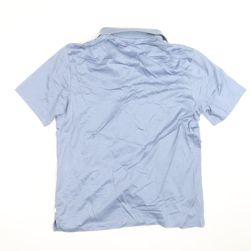 Marks and Spencer Autograph Men’s Blue Cotton Short Sleeve Shirt M