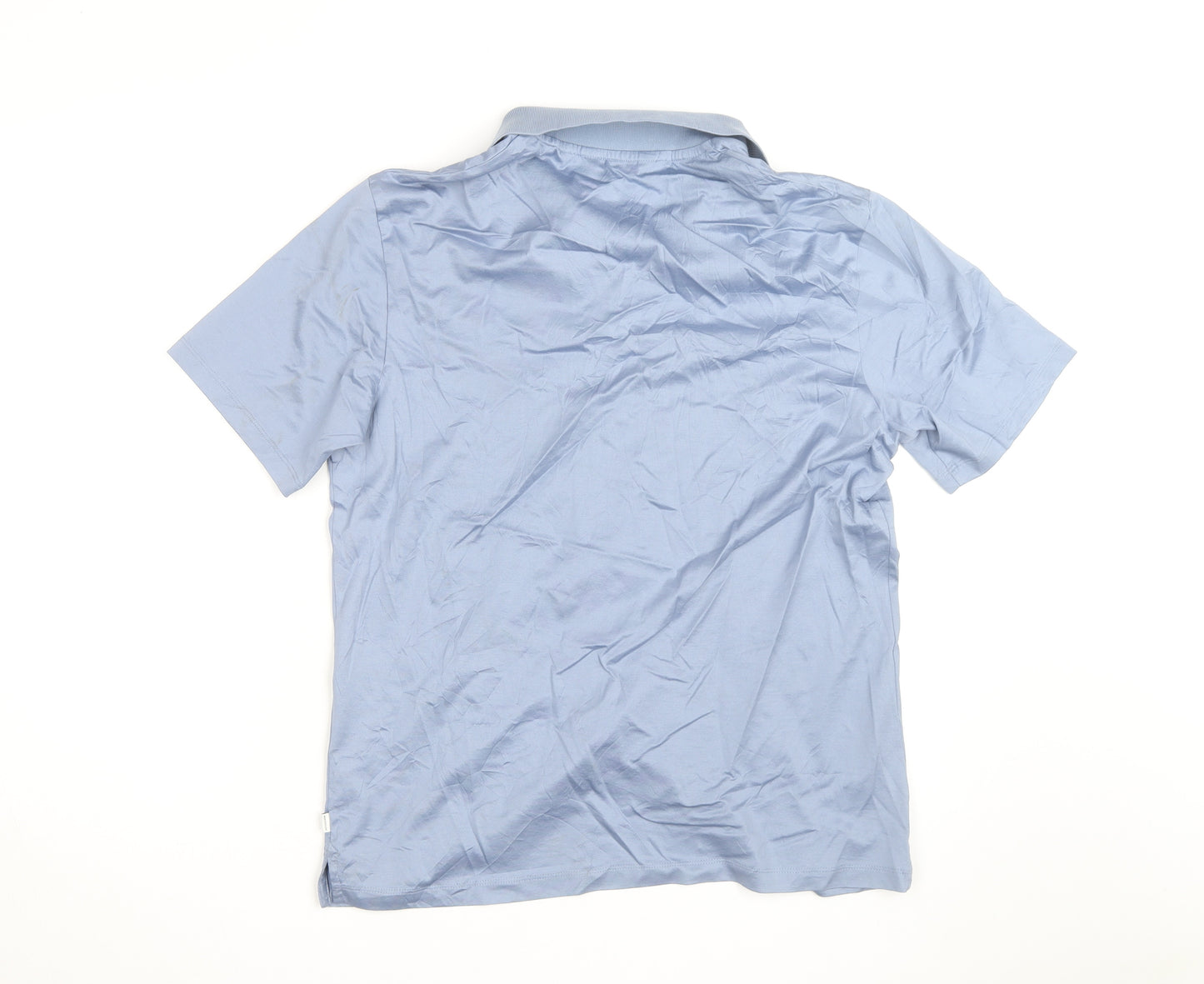 Marks and Spencer Autograph Men’s Blue Cotton Short Sleeve Shirt M