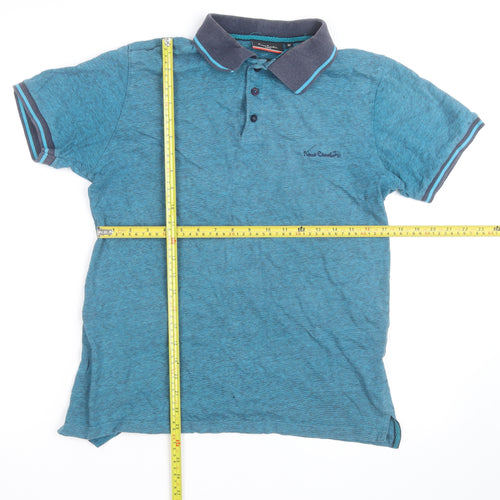 Pierre Cardin Mens Blue Regular Fit Polo Shirt Size M