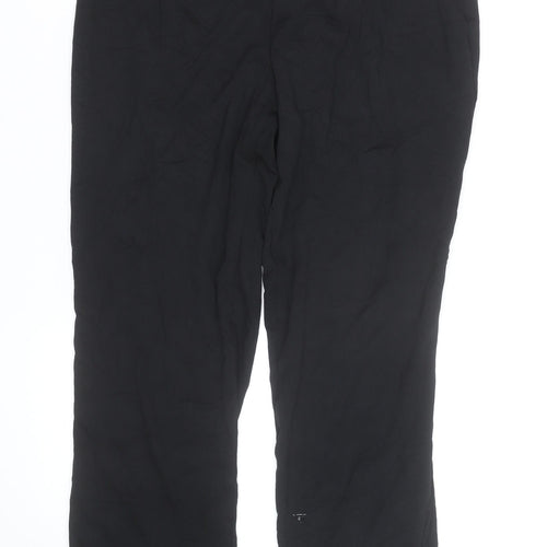 Marks and Spencer Women Black Size 14 Straight Leg Lightweight Trousers