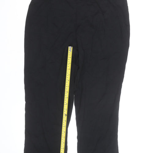 Marks and Spencer Women Black Size 14 Straight Leg Lightweight Trousers