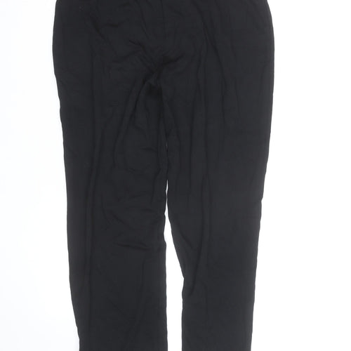 Marks and Spencer Women Black Size 14 Straight Leg Lightweight Trousers
